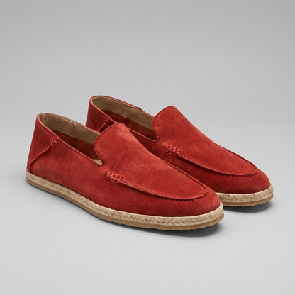 Heren Espadrille Loafers Suède met Juterand