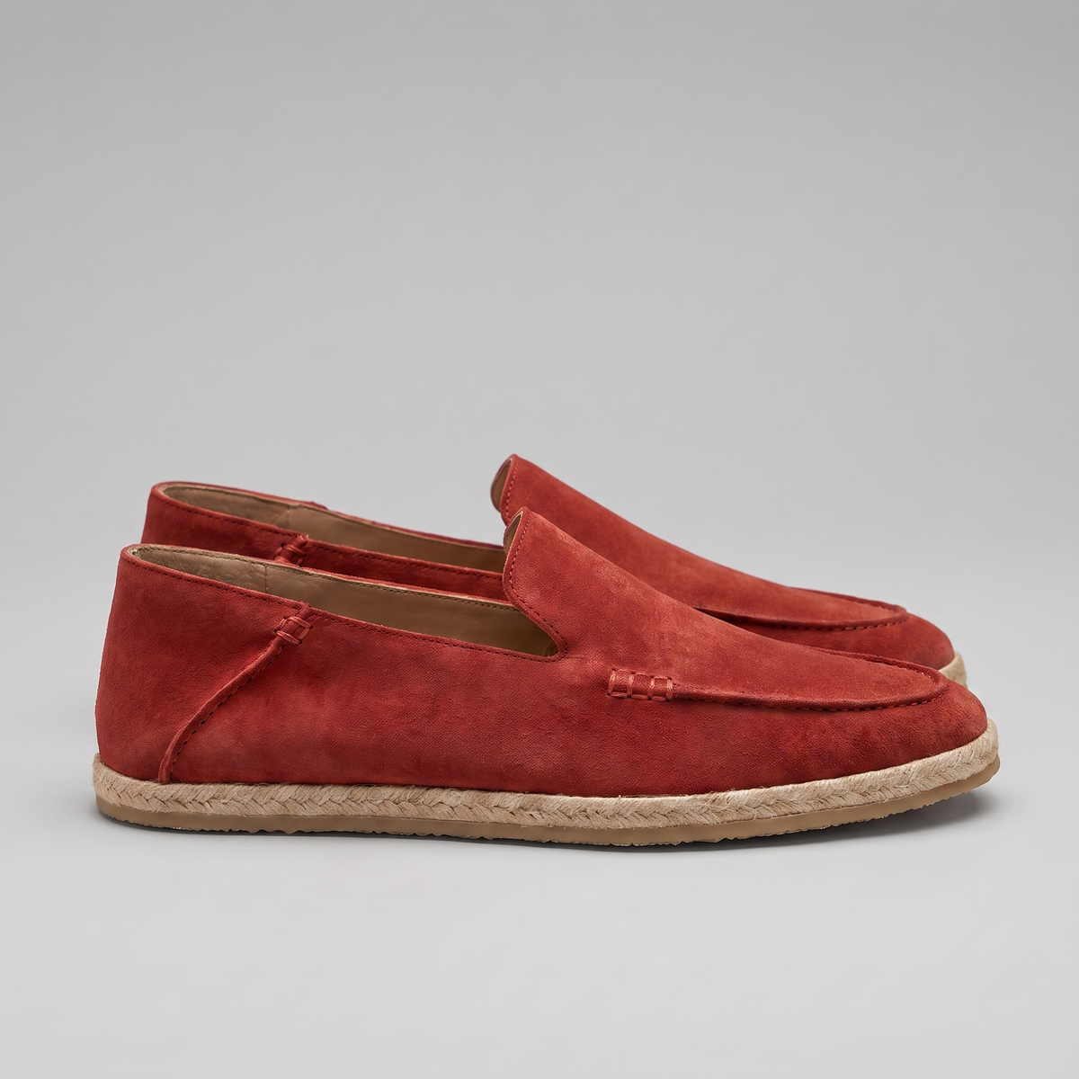 Heren Espadrille Loafers Suède met Juterand