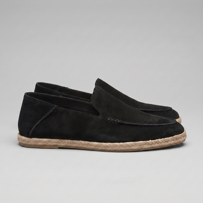 Heren Espadrille Loafers Suède met Juterand