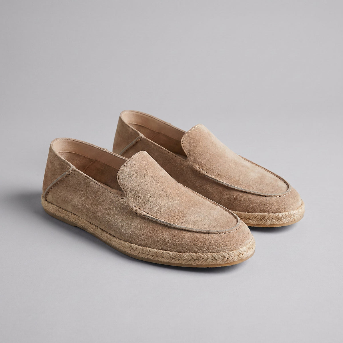 Heren Espadrille Loafers Suède met Juterand