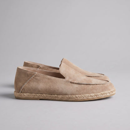 Heren Espadrille Loafers Suède met Juterand