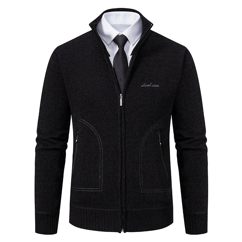 Heren Vest Gebreid met Voering – Zachte Cardigan Jas