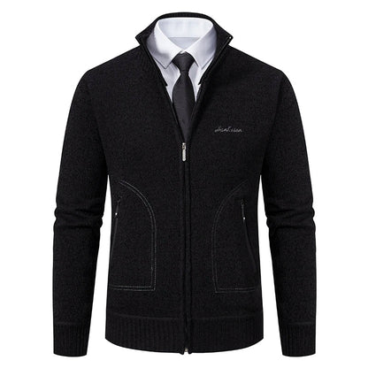 Heren Vest Gebreid met Voering – Zachte Cardigan Jas
