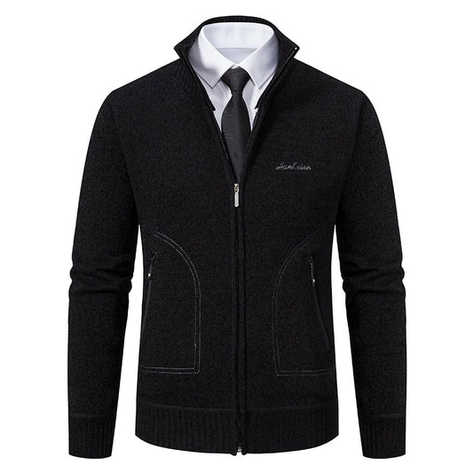 Heren Vest Gebreid met Voering – Zachte Cardigan Jas
