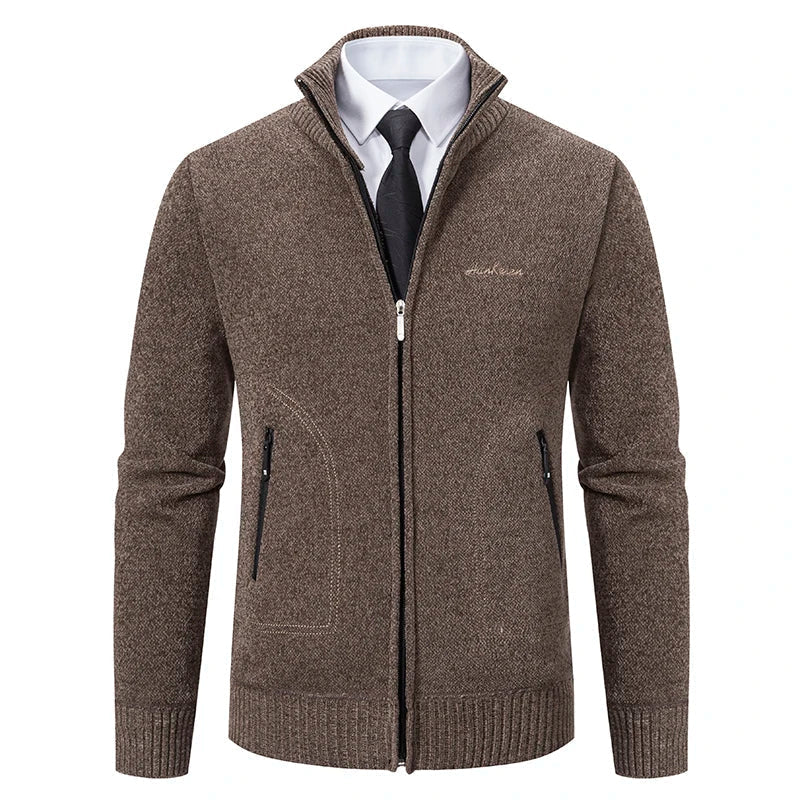 Heren Vest Gebreid met Voering – Zachte Cardigan Jas