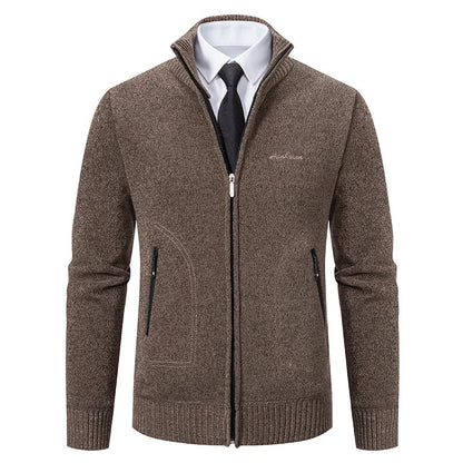 Heren Vest Gebreid met Voering – Zachte Cardigan Jas