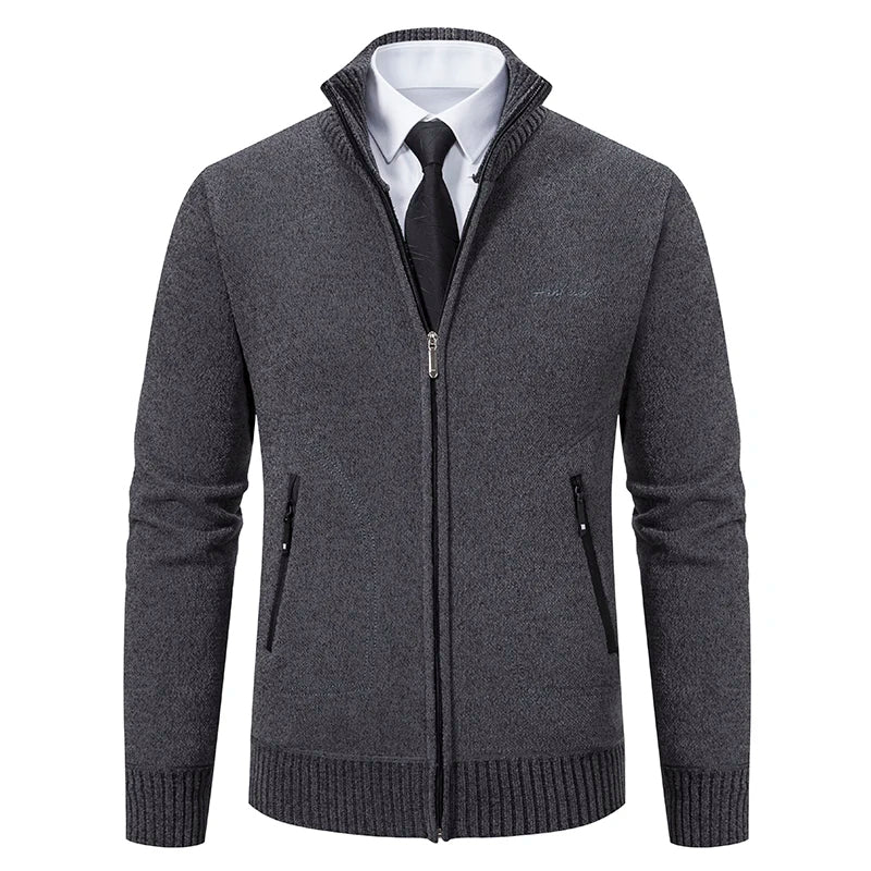 Heren Vest Gebreid met Voering – Zachte Cardigan Jas