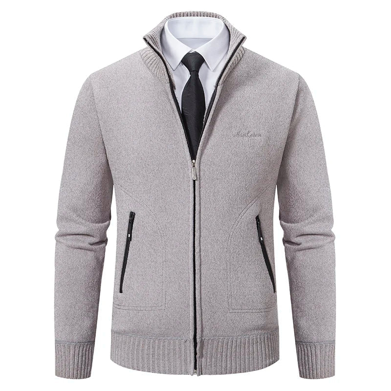 Heren Vest Gebreid met Voering – Zachte Cardigan Jas