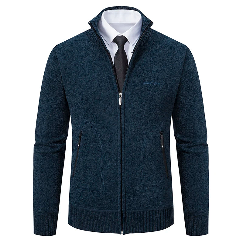 Heren Vest Gebreid met Voering – Zachte Cardigan Jas