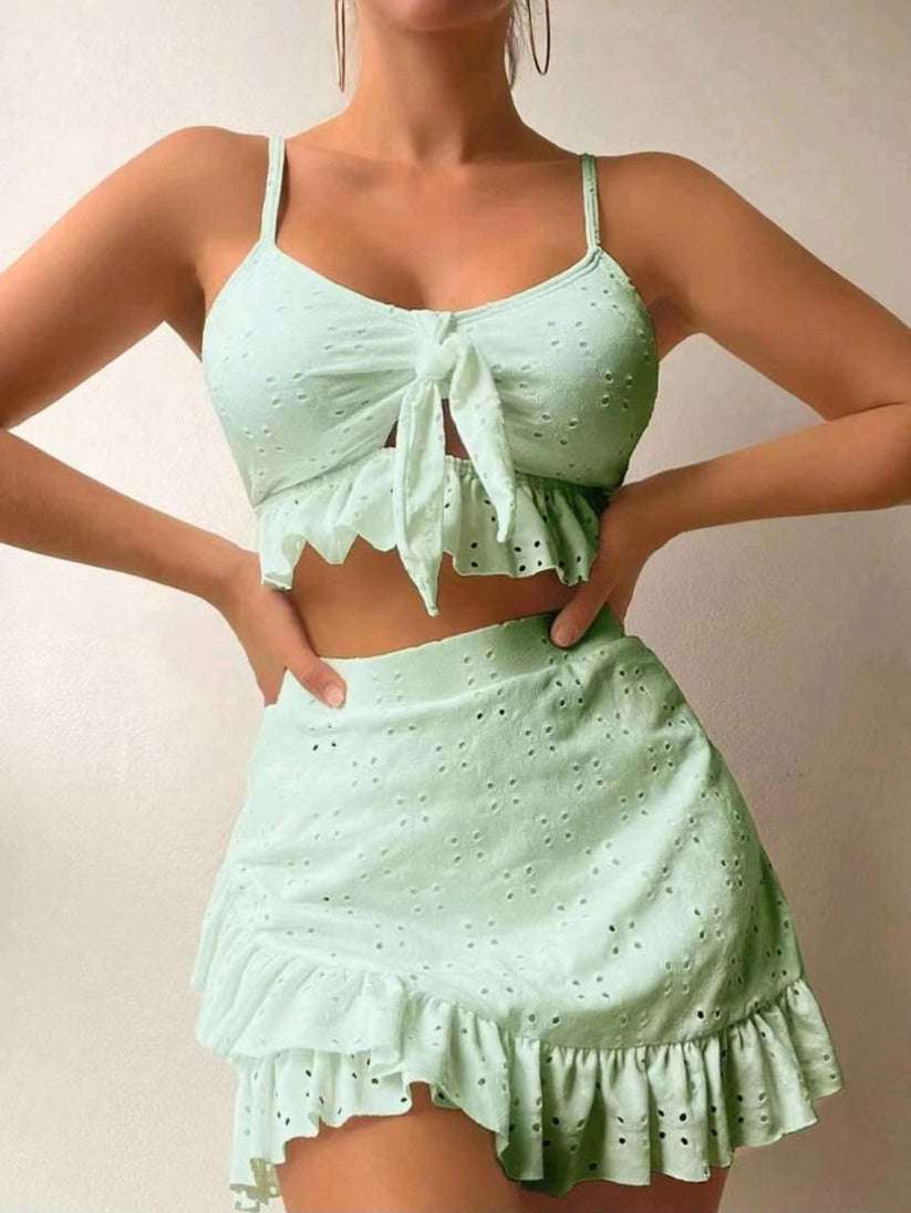 Fiorella - Ruffled Crop Top & Rok Set
