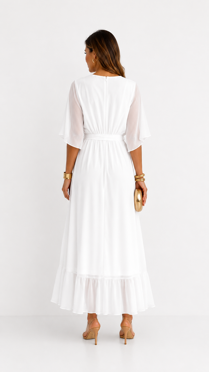 Dames Galajurk Chiffon met Portefeuille-Silhouet