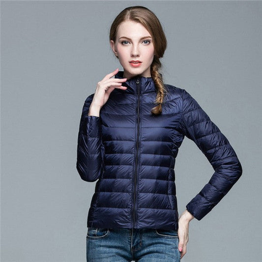 Dames Lichtgewicht Donsjas – Gewatteerde Puffer Tussenjas voor Herfst en Winter, Casual Outdoor