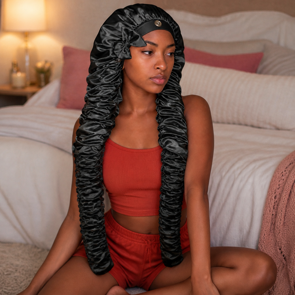 Satijnen Haarbonnet voor Lang Haar met Verstelbare Sluiting