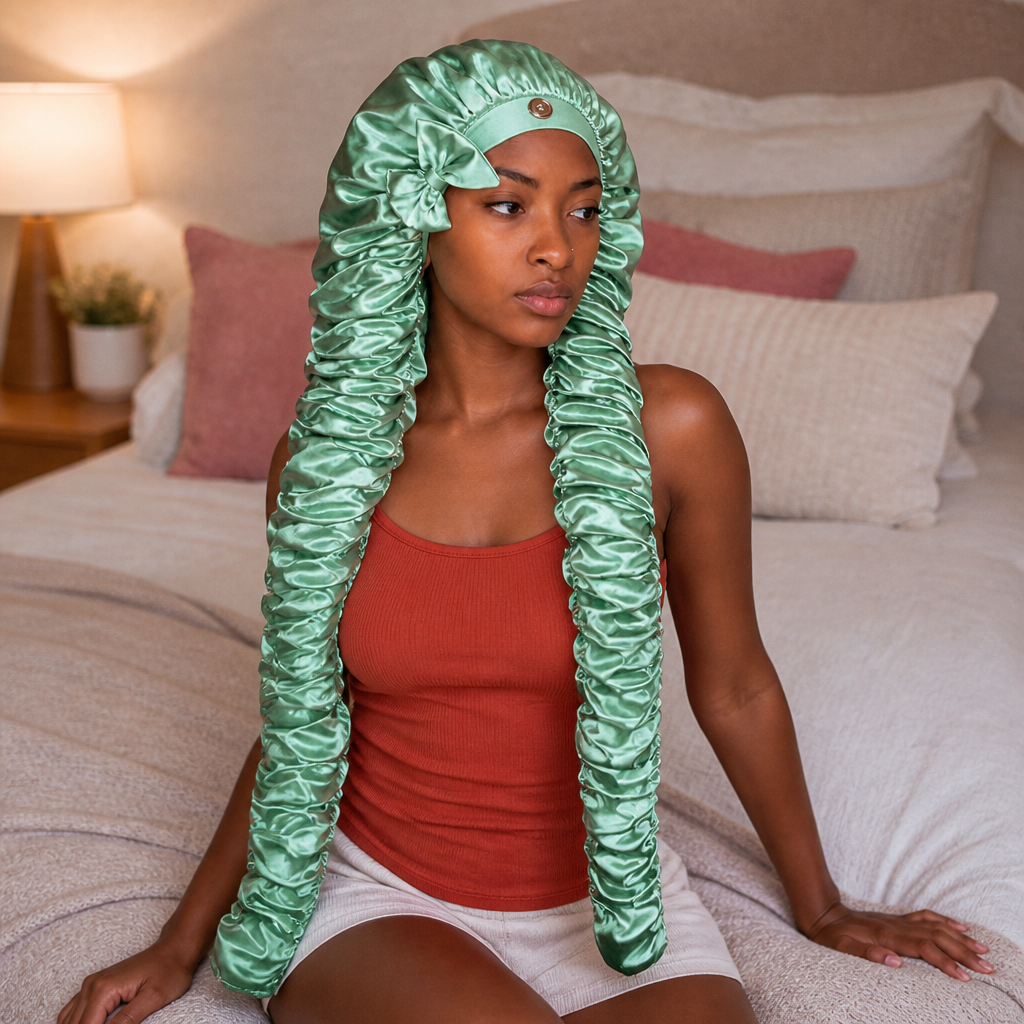 Satijnen Haarbonnet voor Lang Haar met Verstelbare Sluiting