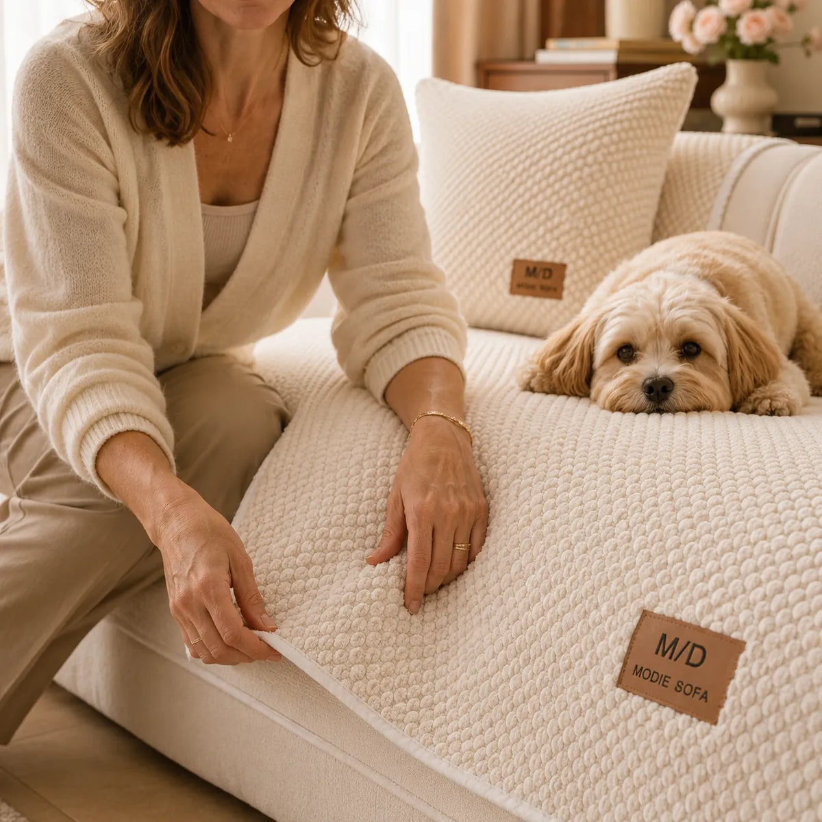 Anti-Slip Bankhoes voor Huisdieren – Plush Sofa Beschermer