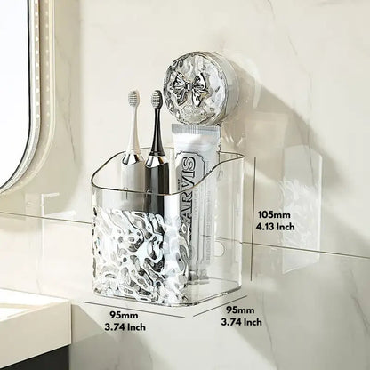 wall-mounted shower shelf with suction cups