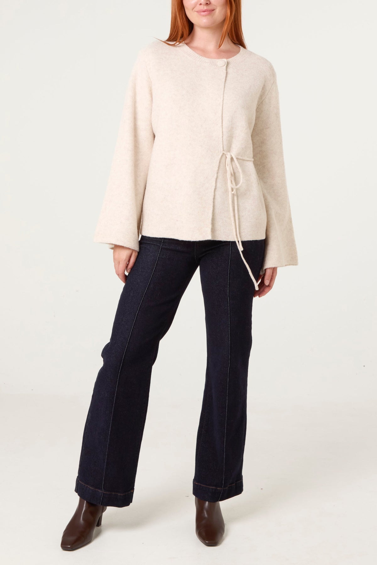 Dames Vest met Zijstrik – Zachte Gebreide Cardigan