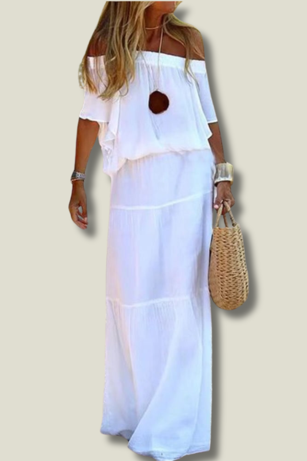 Yelena - Off-Shoulder Maxi Jurk