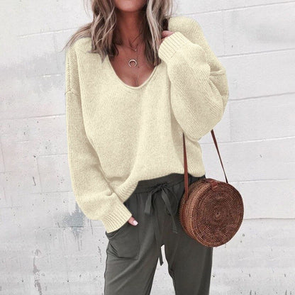 Dames Gebreide Trui – Lange Mouwen, Casual, Herfst/Winter