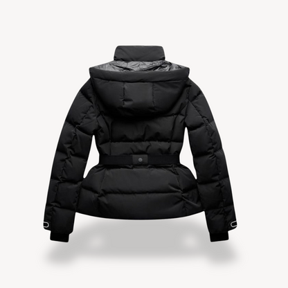 Dames Puffer Jas met Riem - Gewatteerd Winterjack met Capuchon