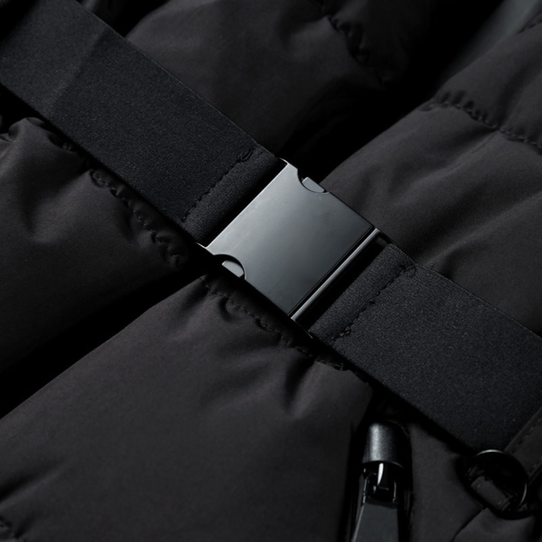 Dames Puffer Jas met Riem - Gewatteerd Winterjack met Capuchon
