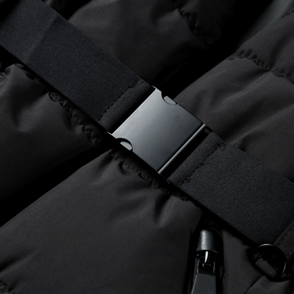 Dames Puffer Jas met Riem - Gewatteerd Winterjack met Capuchon