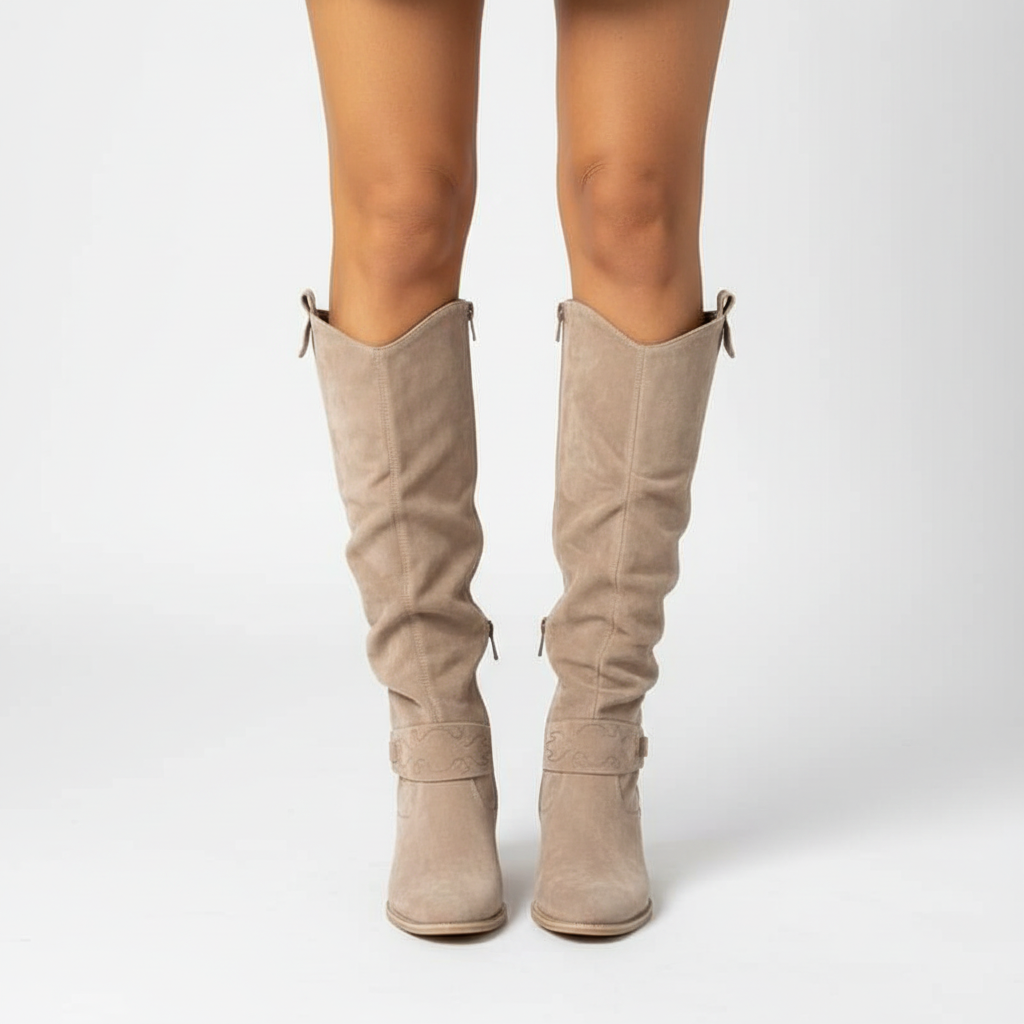 Dames Laarzen Faux Suede met Blokhak