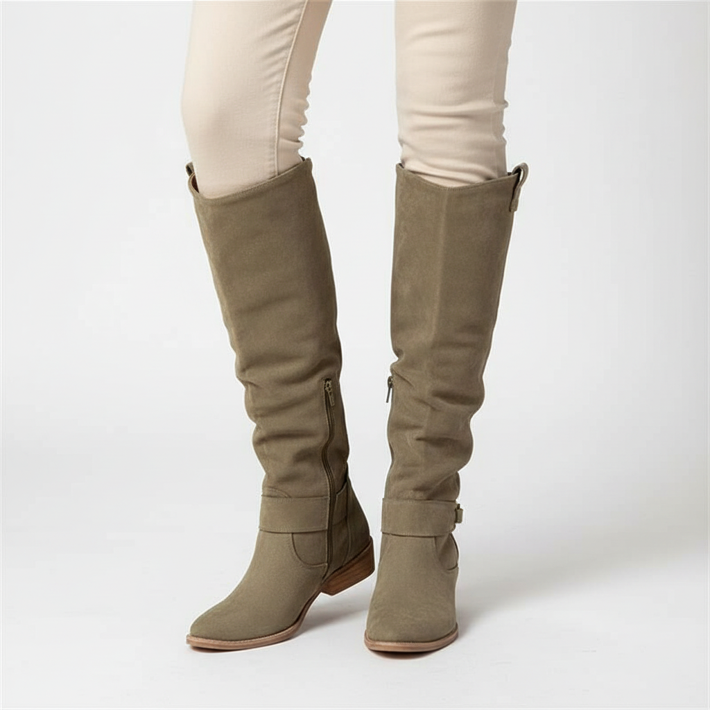 Dames Laarzen Faux Suede met Blokhak