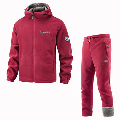 Dames Fleece Joggingset met Vest en Joggingbroek