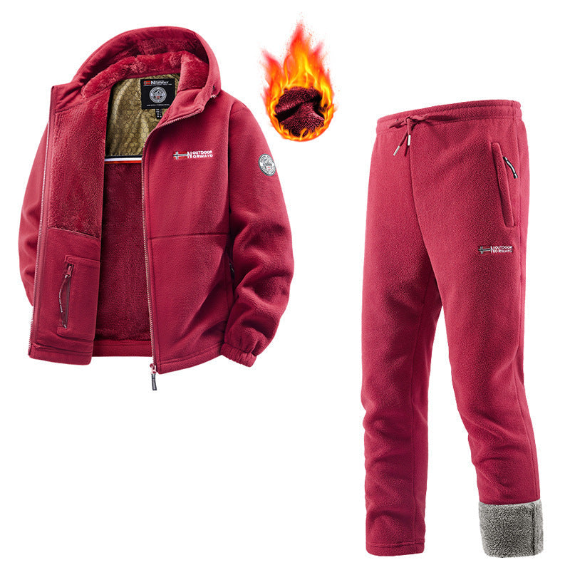 Dames Fleece Joggingset met Vest en Joggingbroek