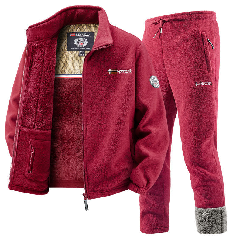 Dames Fleece Joggingset met Vest en Joggingbroek