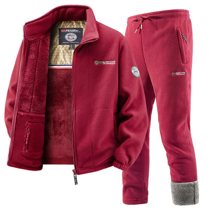 Dames Fleece Joggingset met Vest en Joggingbroek