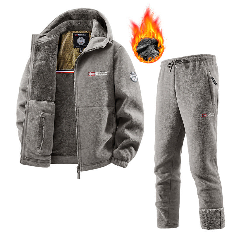 Dames Fleece Joggingset met Vest en Joggingbroek