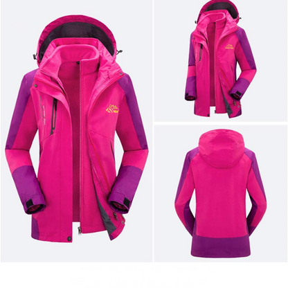 Dames Winterjas 3-in-1 met Afneembare Fleece Voering