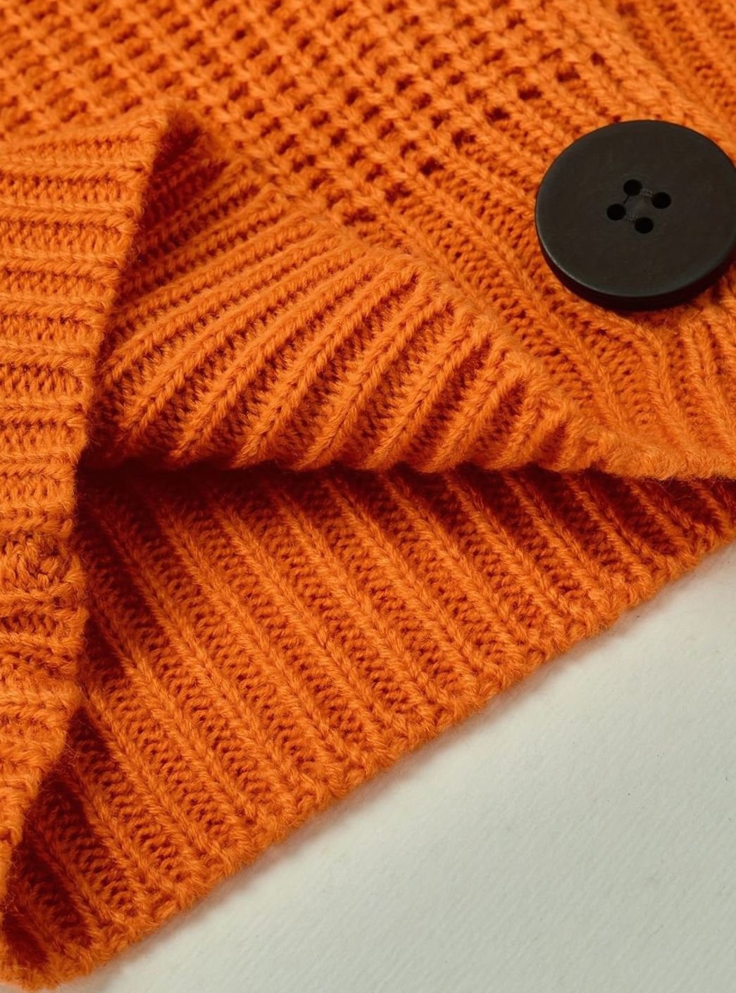 Dames Trui Ribgebreid met Omgeslagen Kraag - Relaxed Fit Pullover
