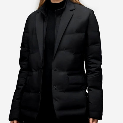 Dames Gewatteerde Blazer Jas met Knoopsluiting - Winterjas