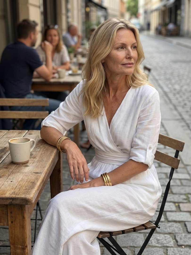 Dames Getailleerde Maxi Jurk – Geschikt voor Zomer en Casual Gebruik