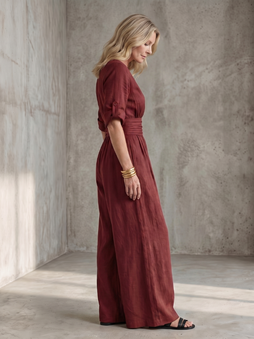 Dames Getailleerde Maxi Jurk – Geschikt voor Zomer en Casual Gebruik