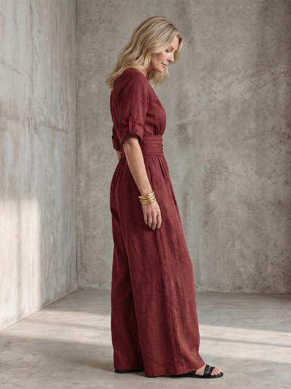Dames Getailleerde Maxi Jurk – Geschikt voor Zomer en Casual Gebruik