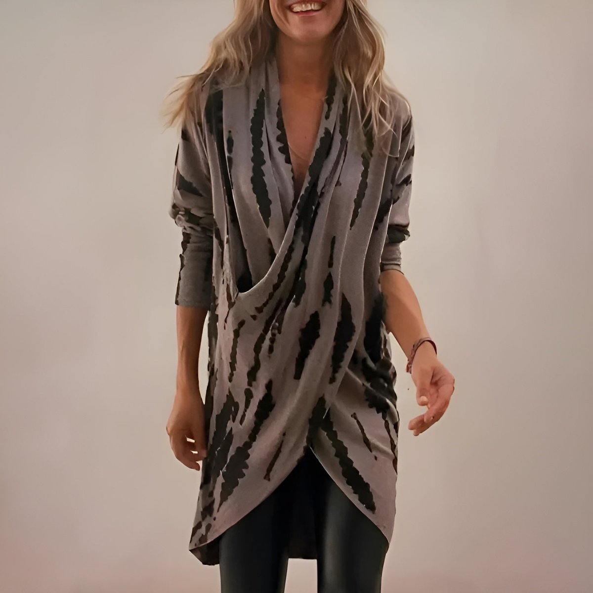 Dames Relaxed Fit Tuniek – V-hals, Geschikt voor Casual en Dagelijks Gebruik