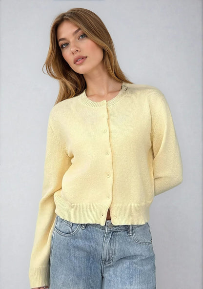 Oda Cropped Button Front Cardigan_1