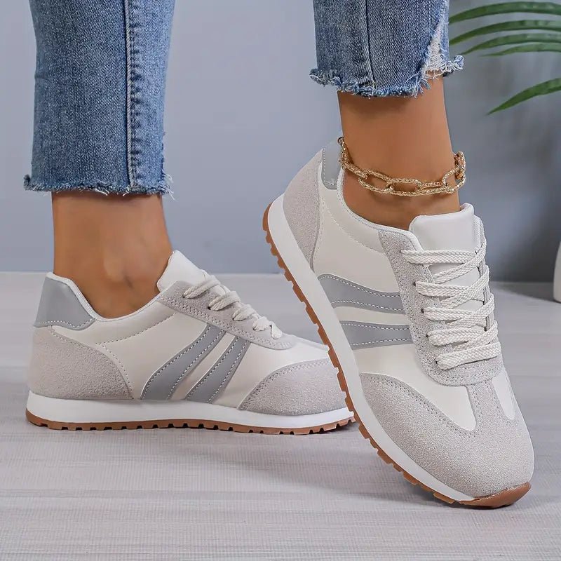 Dames Cushioned Lace-Up Sneakers – Casual, Geschikt voor Dagelijks Gebruik