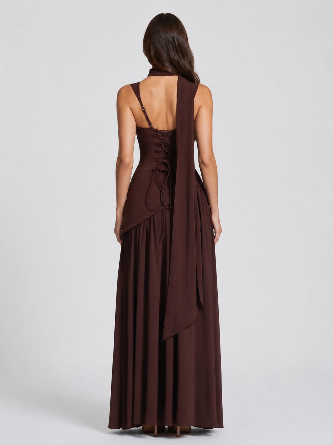 Mara Draped Asymmetric Maxi Dress_2