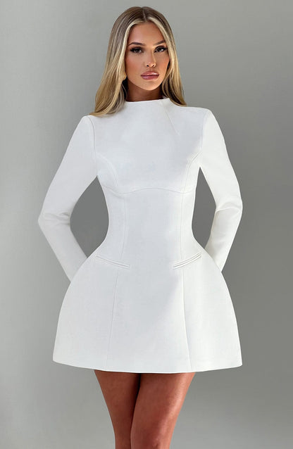 Dames Mini Jurk met Hoge Hals