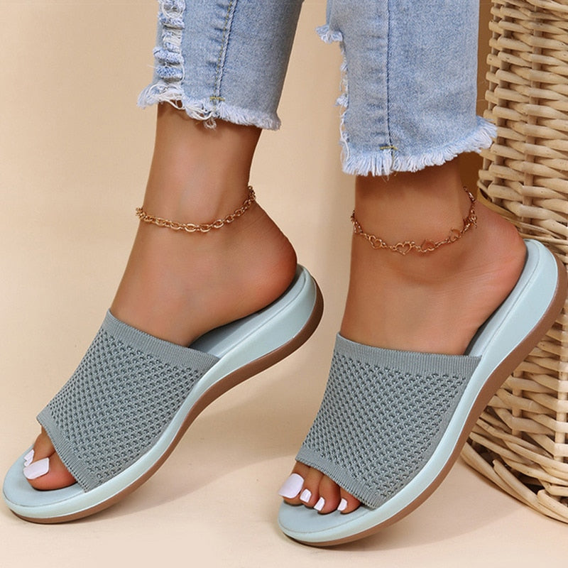 Dames Comfortabele Slippers – Ademend en Geschikt voor Zomergebruik