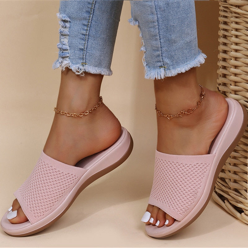 Dames Comfortabele Slippers – Ademend en Geschikt voor Zomergebruik