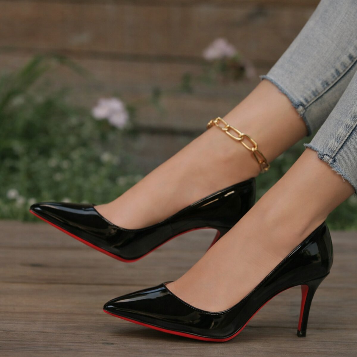 Dames Pumps Spitse Neus Lakleer Stiletto Hakken