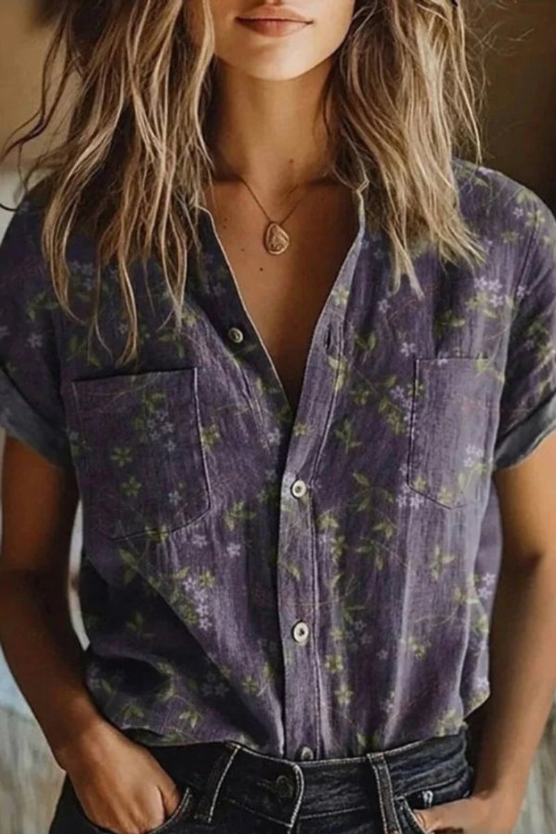 Dames Oversized Blouse – Met Knopen, Geschikt voor Dagelijks Gebruik en Zomer