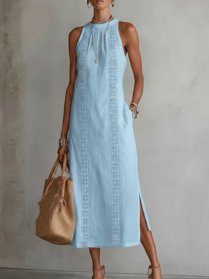 Dames Midi Jurk met Ronde Hals
