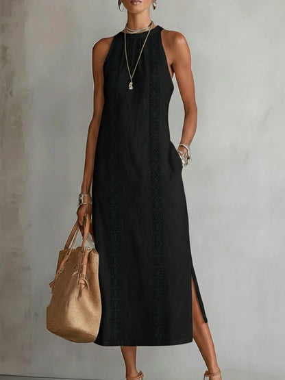 Dames Midi Jurk met Ronde Hals